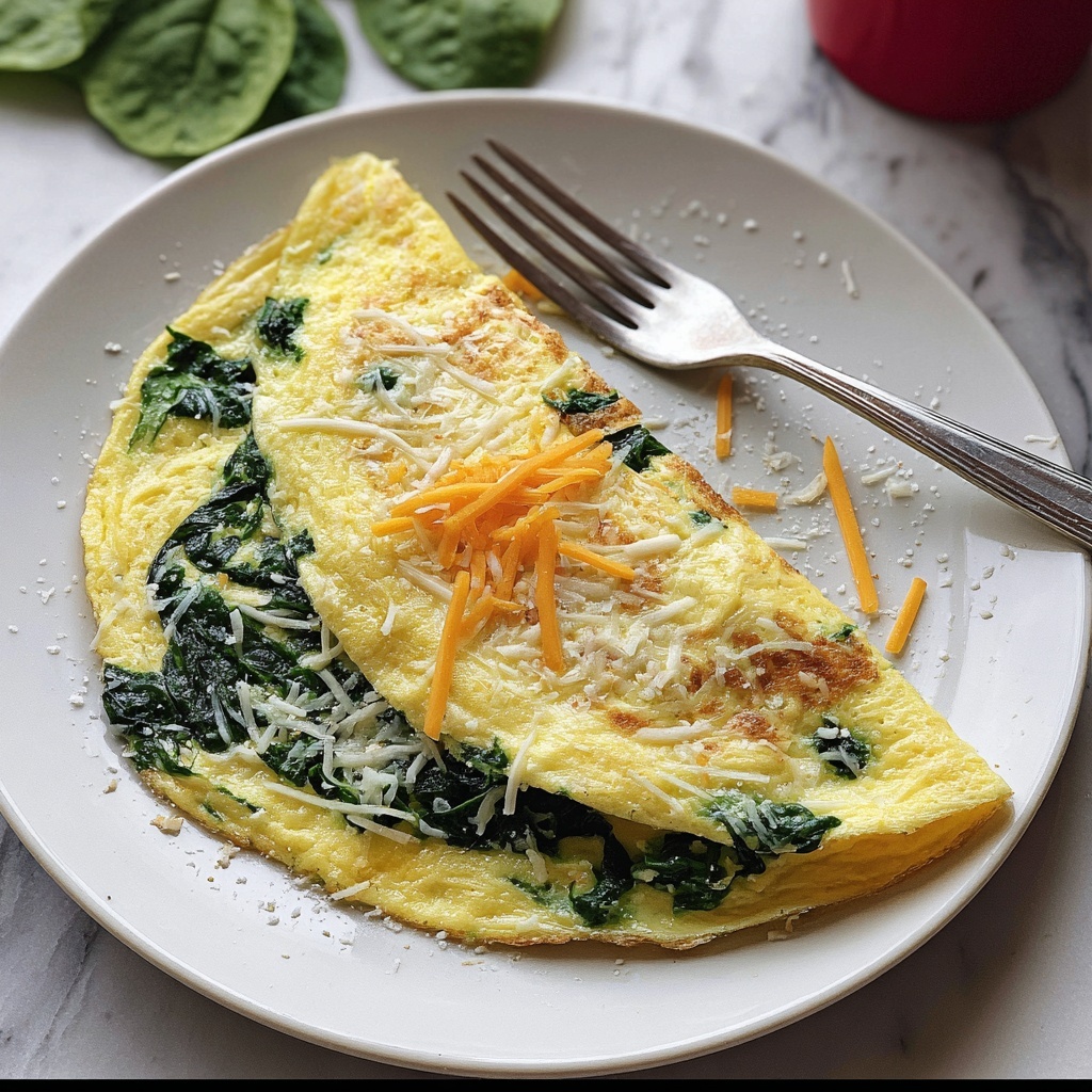 Spinach & Cheese Omelette Recipe - Recipe Image