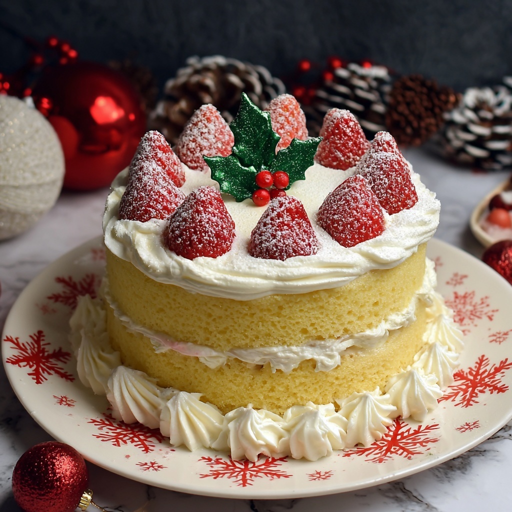 Japanese Strawberry Shortcake Recipe - Recipe Image