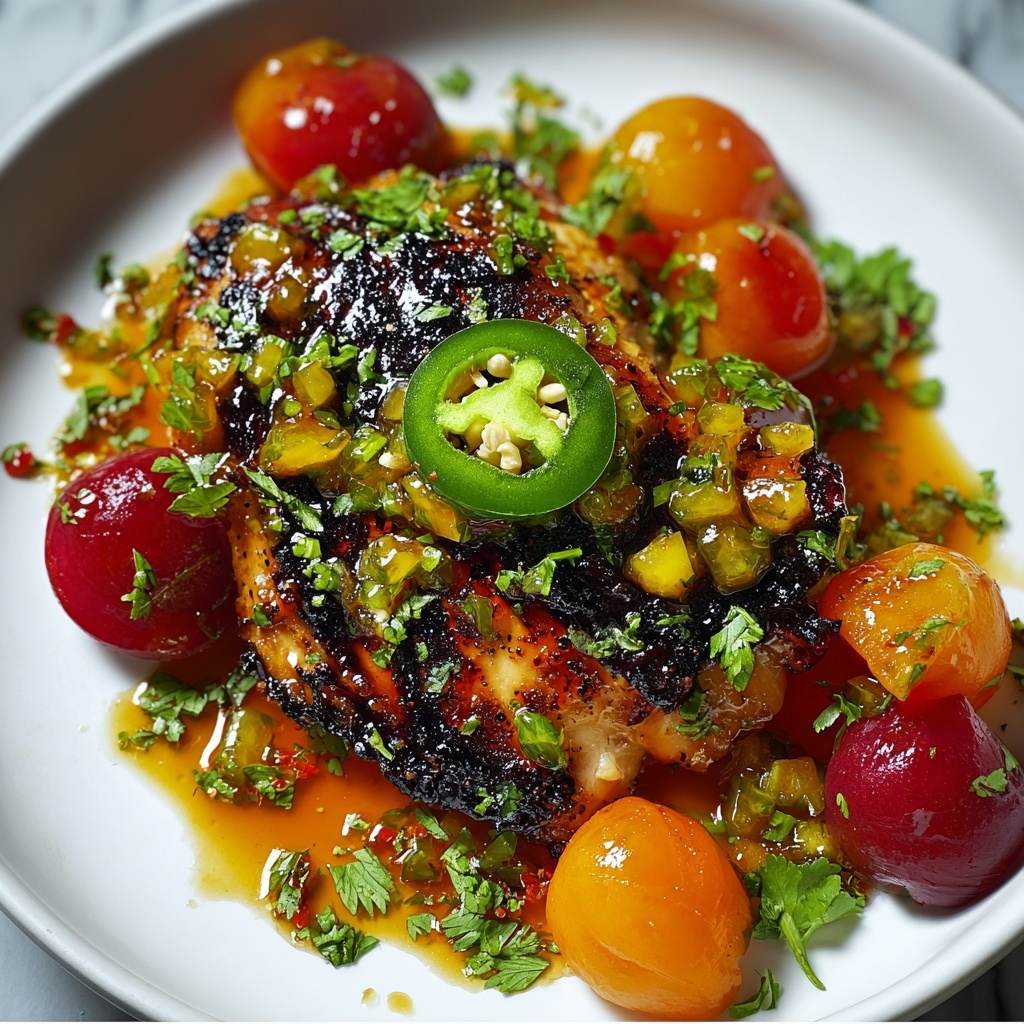 Jalapeño Peach Chicken Recipe - Recipe Image