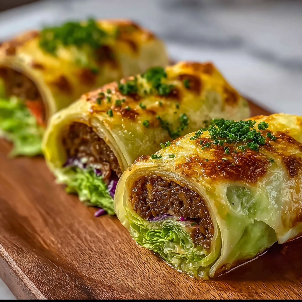 Garlic Butter Beef Cheeseburger Rollups Recipe - Recipe Image