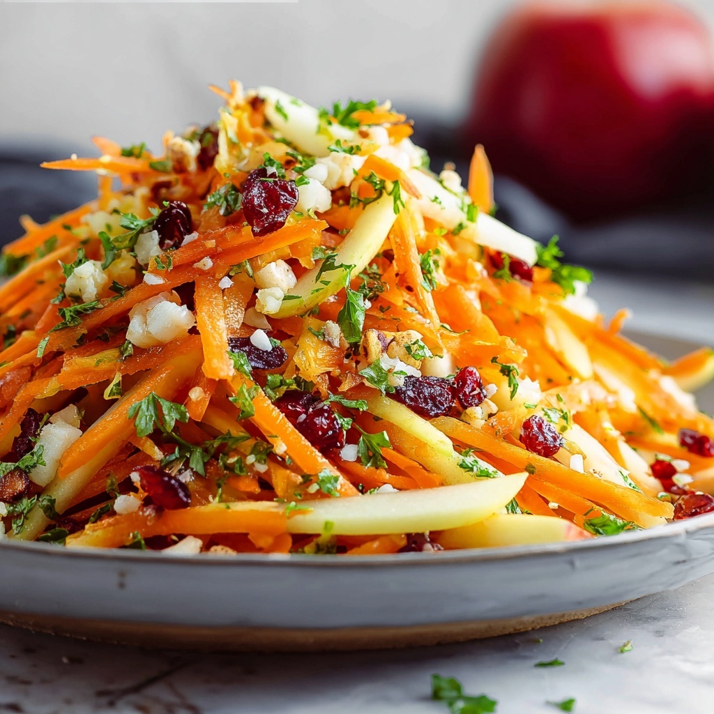 Crunchy Apple & Carrot Salad with Creamy Citrus Dressing Recipe - Recipe Image