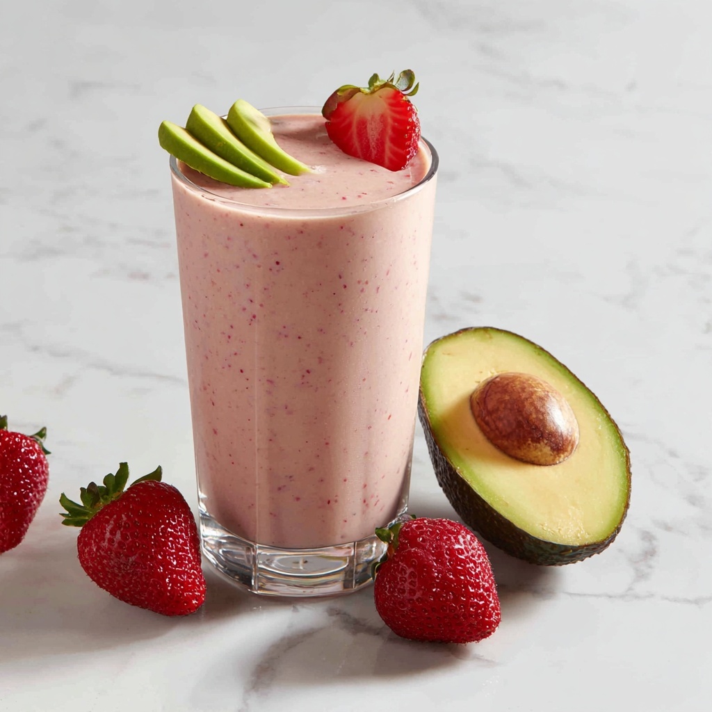 Strawberry Avocado Smoothie - Recipe Image