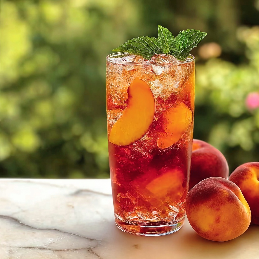 Peach Hibiscus Sunset Tea: Your Refreshing Summer Sip Recipe - Recipe Image