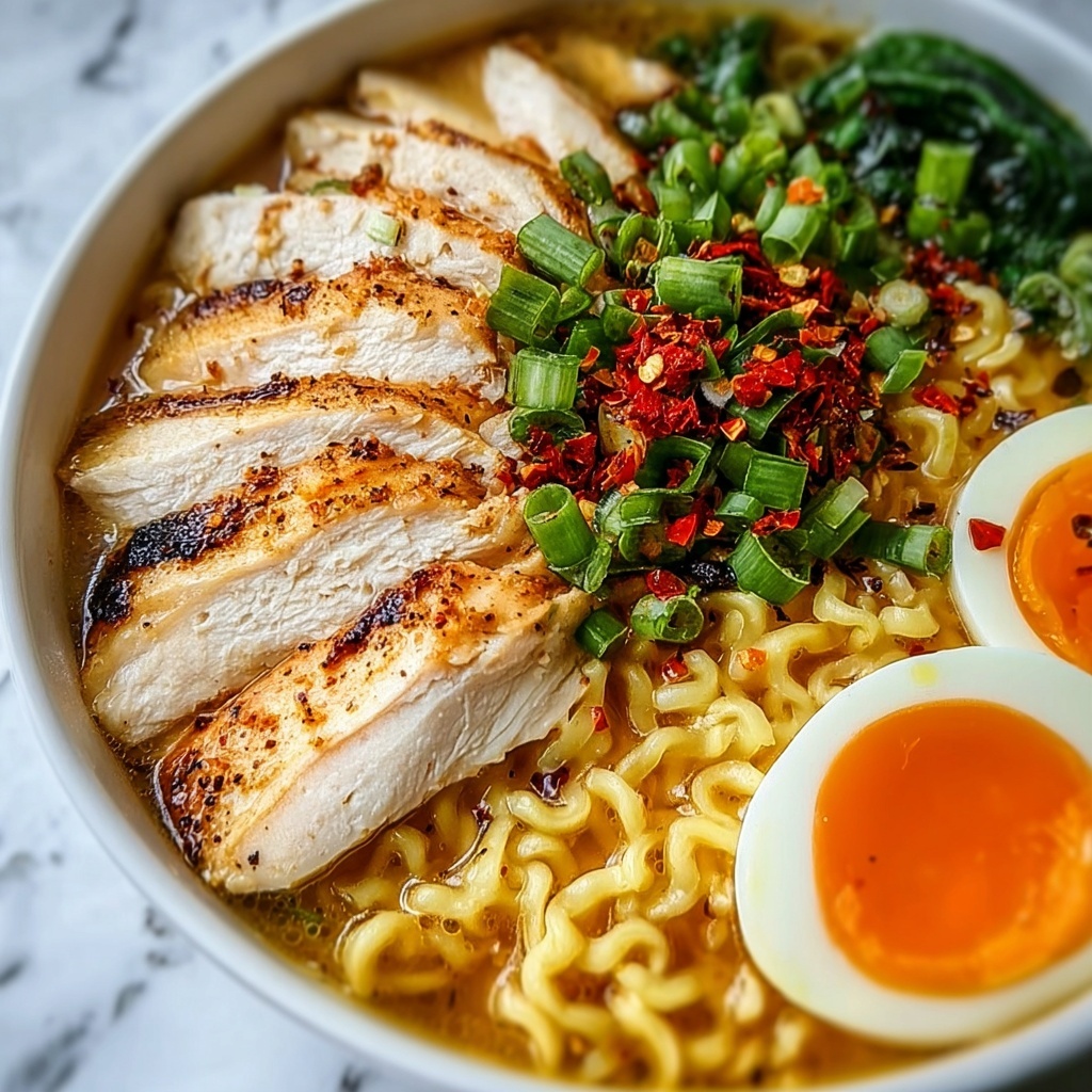 Creamy Garlic Chicken Ramen: A Cozy Bowl of Pure Comfort Recipe - Recipe Image