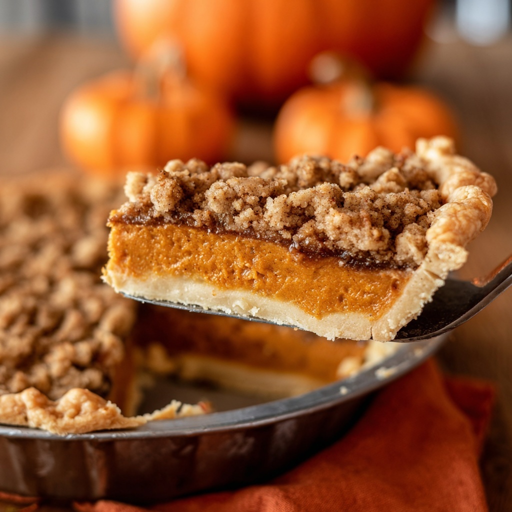 Ultimate Pumpkin Pie with Pecan Streusel Topping Recipe - Recipe Image