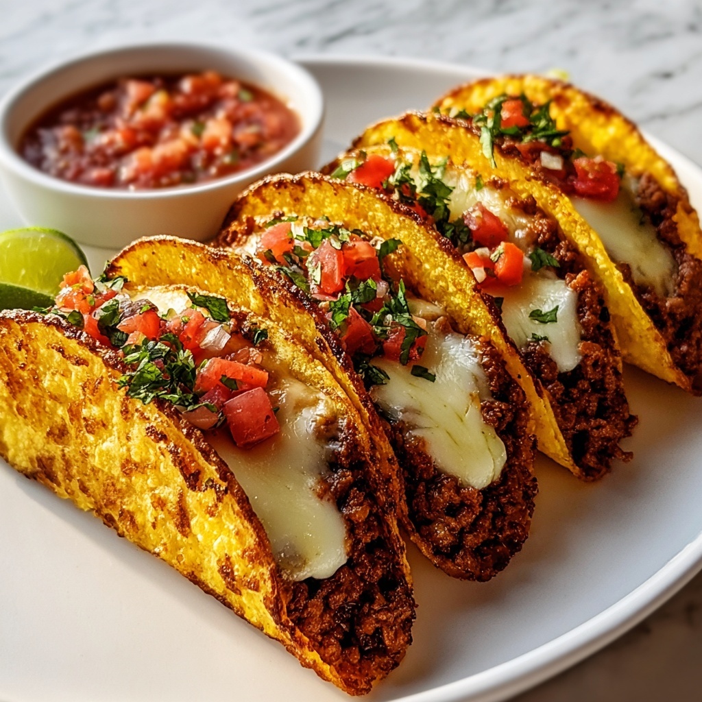 Oven Baked Cheesy Tacos Recipe - Recipe Image