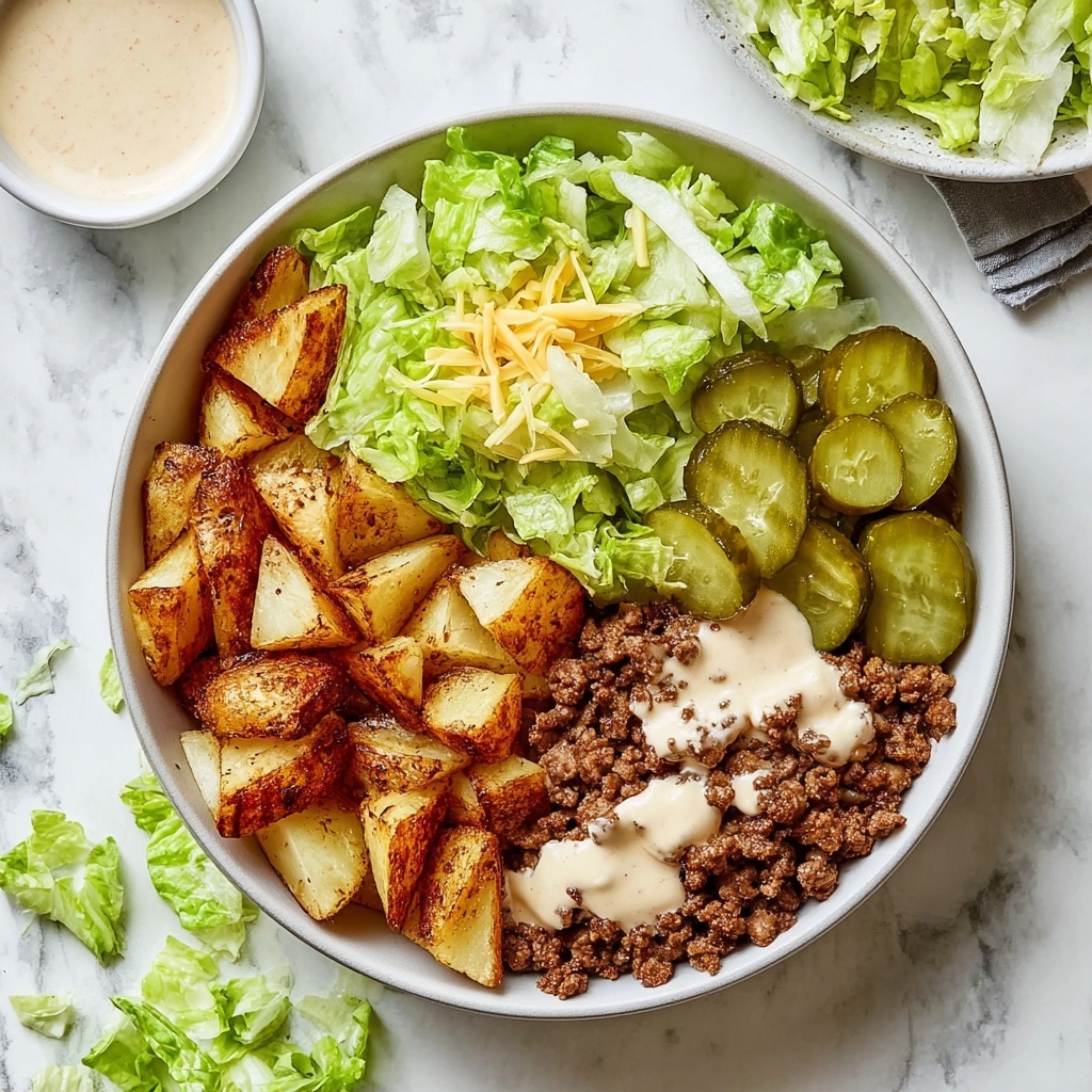 Burger Bowls with Crispy Potatoes, Beef, and Classic Sauce Recipe - Recipe Image