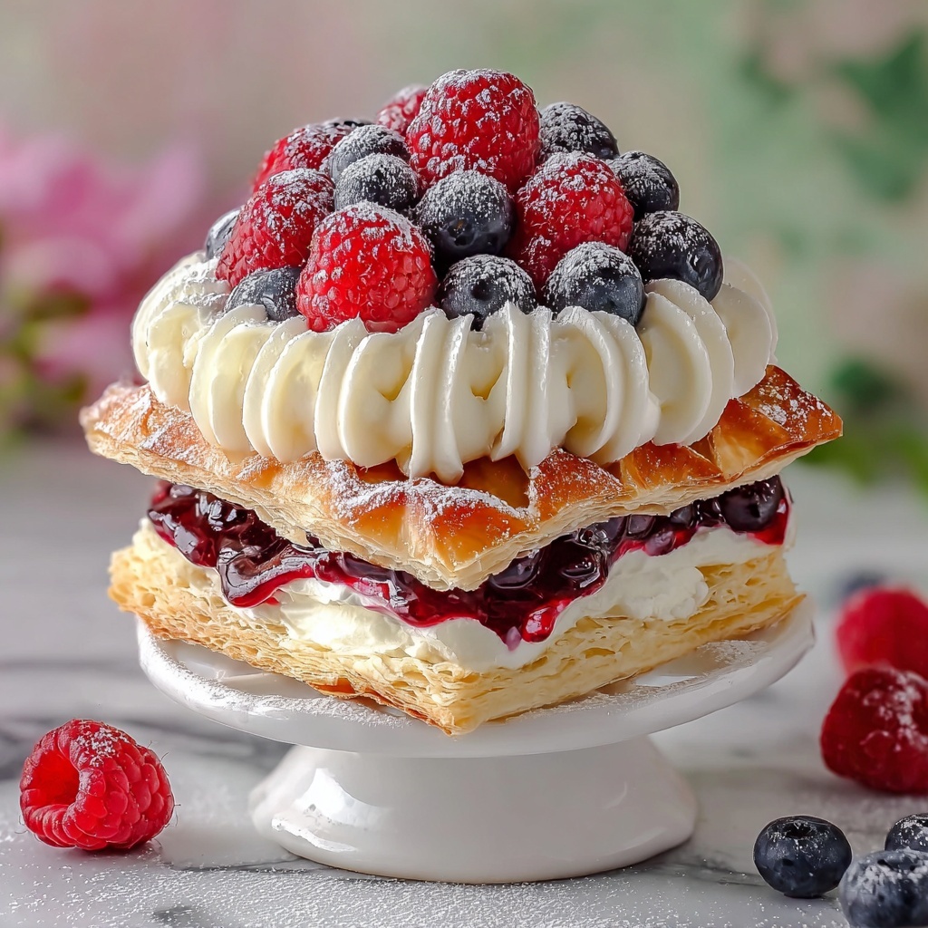 Berry Cream Pastry Cake Recipe - Recipe Image