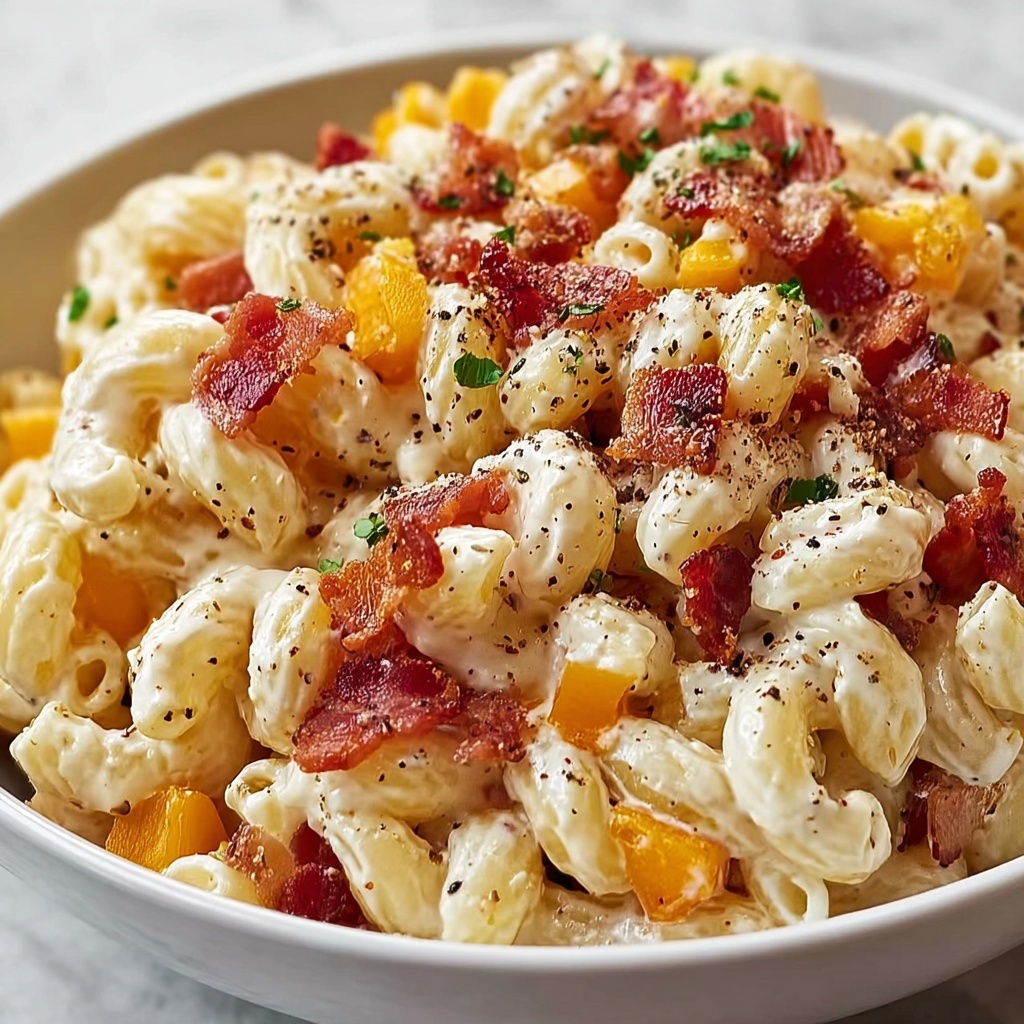 Bacon Cheddar Ranch Pasta Salad: A Creamy Crowd-Pleaser Recipe - Recipe Image