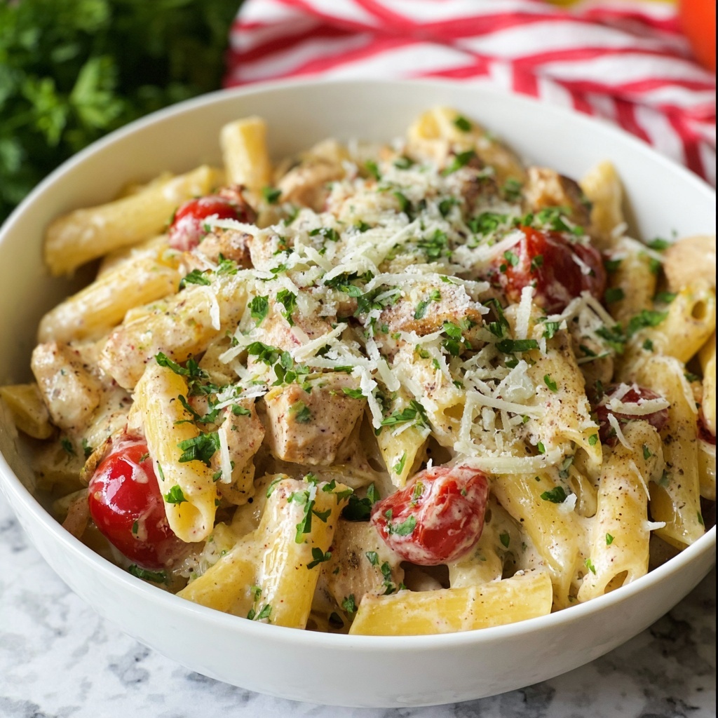 Baked Boursin Cajun Chicken Pasta Recipe - Recipe Image