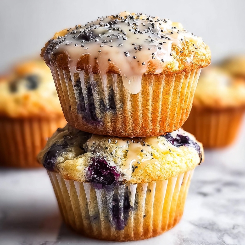 Sourdough Blueberry Lemon Poppy Seed Muffins Recipe - Recipe Image