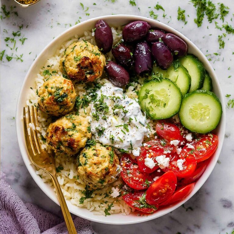 Spinach Feta Turkey Meatballs with Yogurt Sauce Recipe