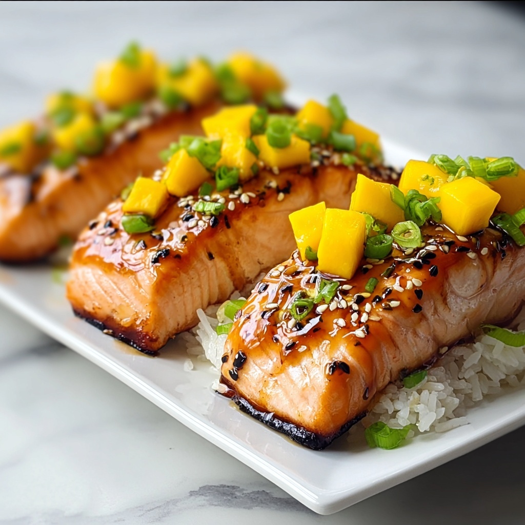 Mango Teriyaki Salmon: A Quick Tropical Delight Recipe - Recipe Image