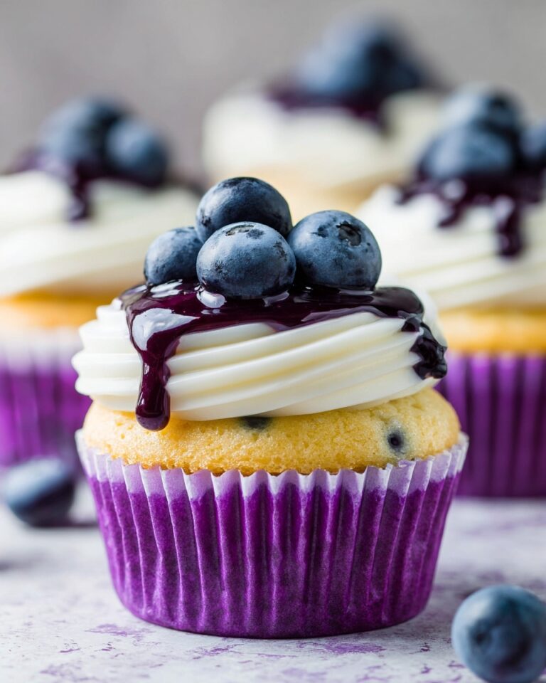 White Chocolate Blueberry Cheesecake Cupcakes Recipe