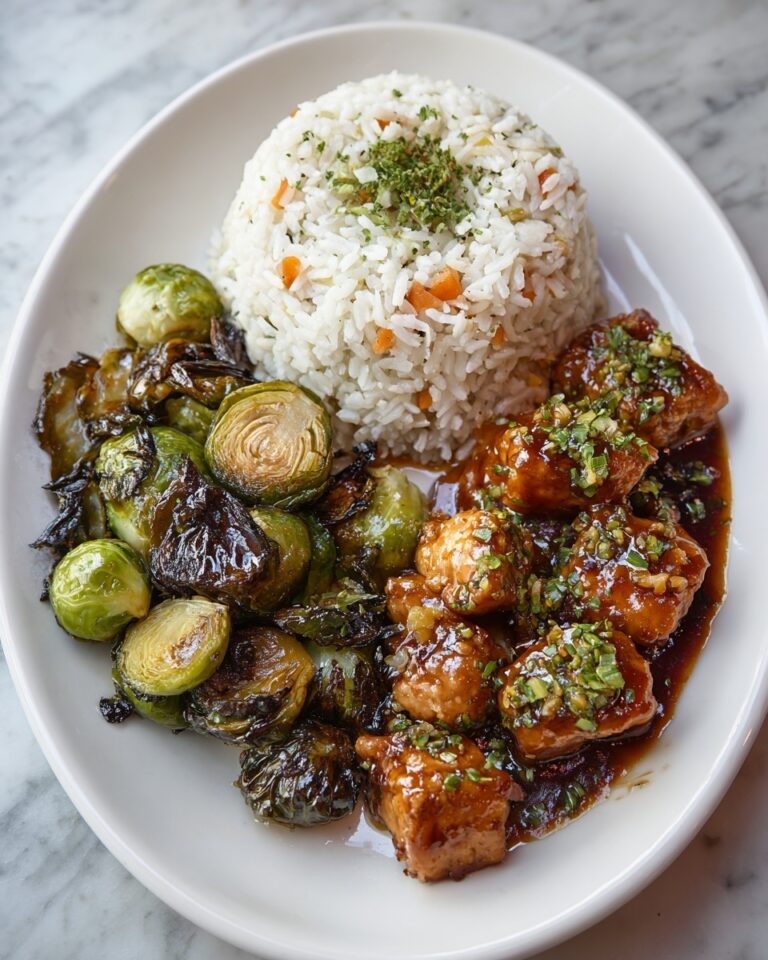 Air Fryer Sweet Chili Chicken and Brussels Sprouts Recipe