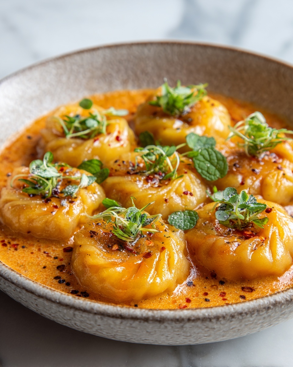 Soup Dumplings in Thai Red Curry Sauce Recipe - Recipe Image