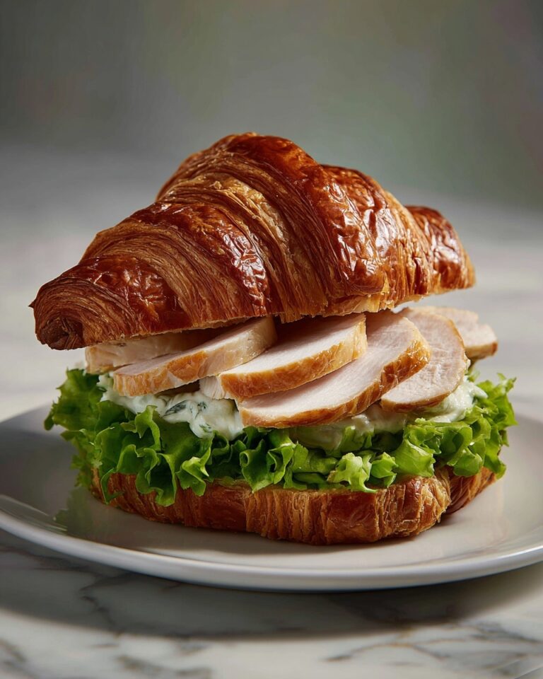 Crispy Chicken Caesar Salad on a Croissant – A Flavorful Twist Recipe
