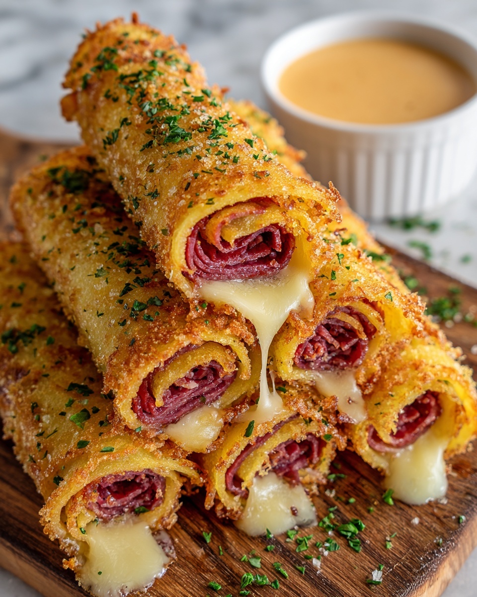 Keto Crispy Reuben Roll-Ups Recipe - Recipe Image