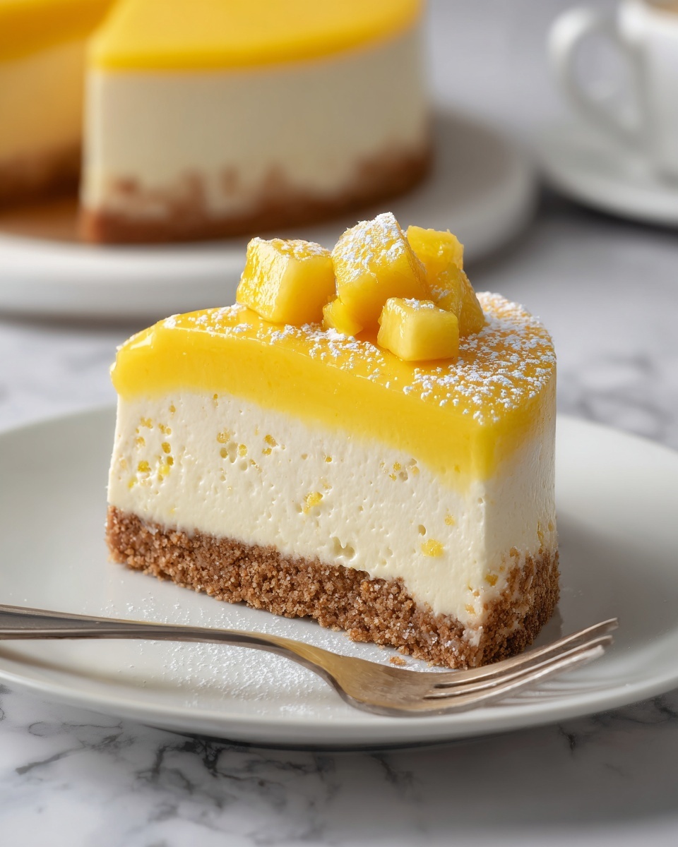 Mango Japanese Cheesecake Recipe - Recipe Image