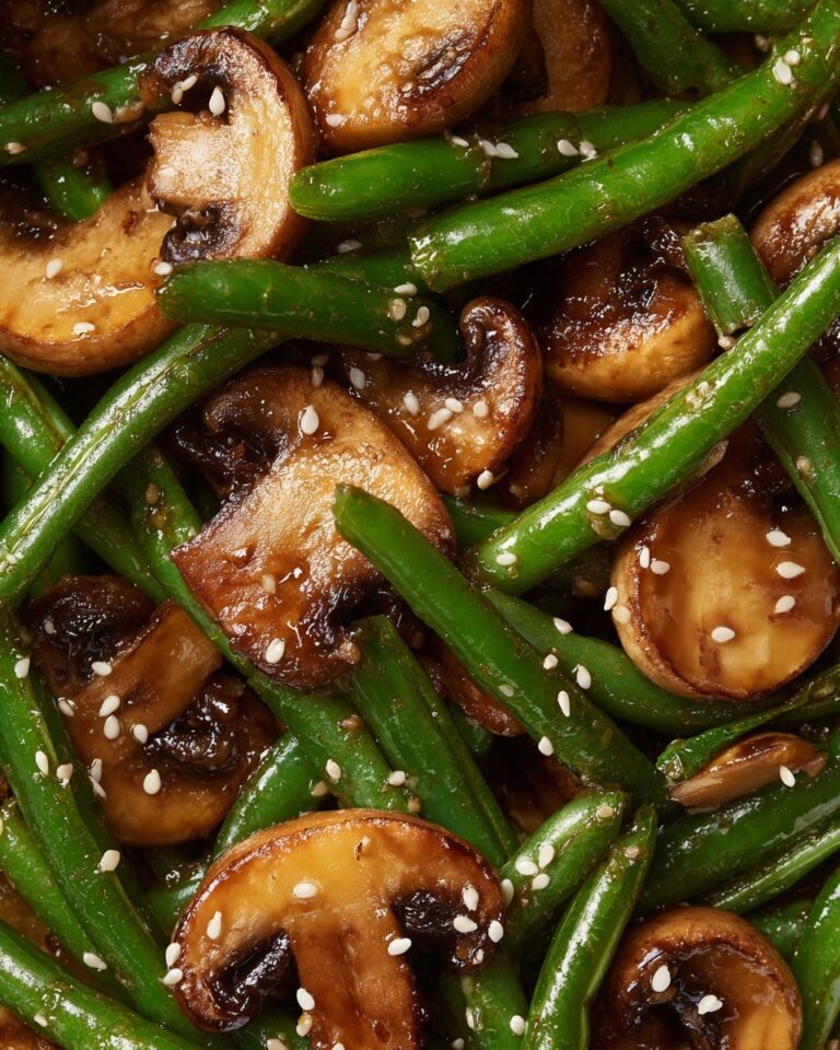 Teriyaki Green Beans with Mushrooms and Shallots Recipe