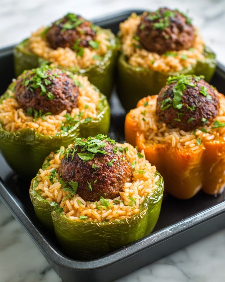 Stuffed Bell Peppers with Rice and Kefta Recipe