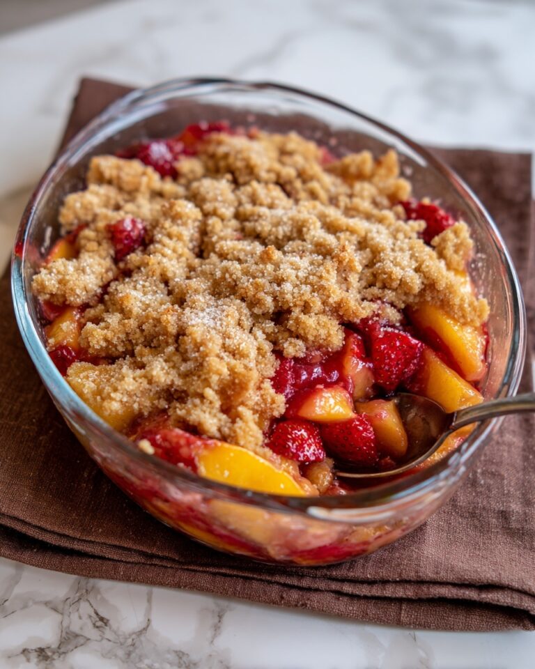 Peach Strawberry Crisp Recipe