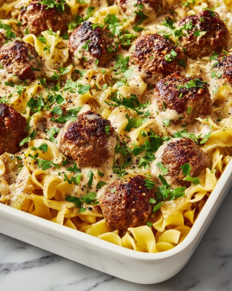 Swedish Meatball Noodle Bake Recipe