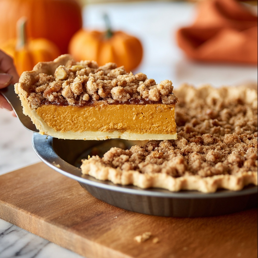 Ultimate Pumpkin Pie with Pecan Streusel Topping Recipe - Recipe Image