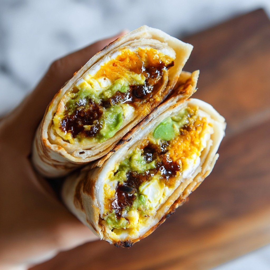 Scallion Pancake with Eggs and Spinach Wrap Recipe - Recipe Image