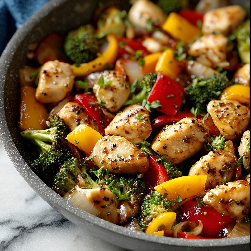 Healthy Chicken and Vegetables Skillet Recipe - Recipe Image