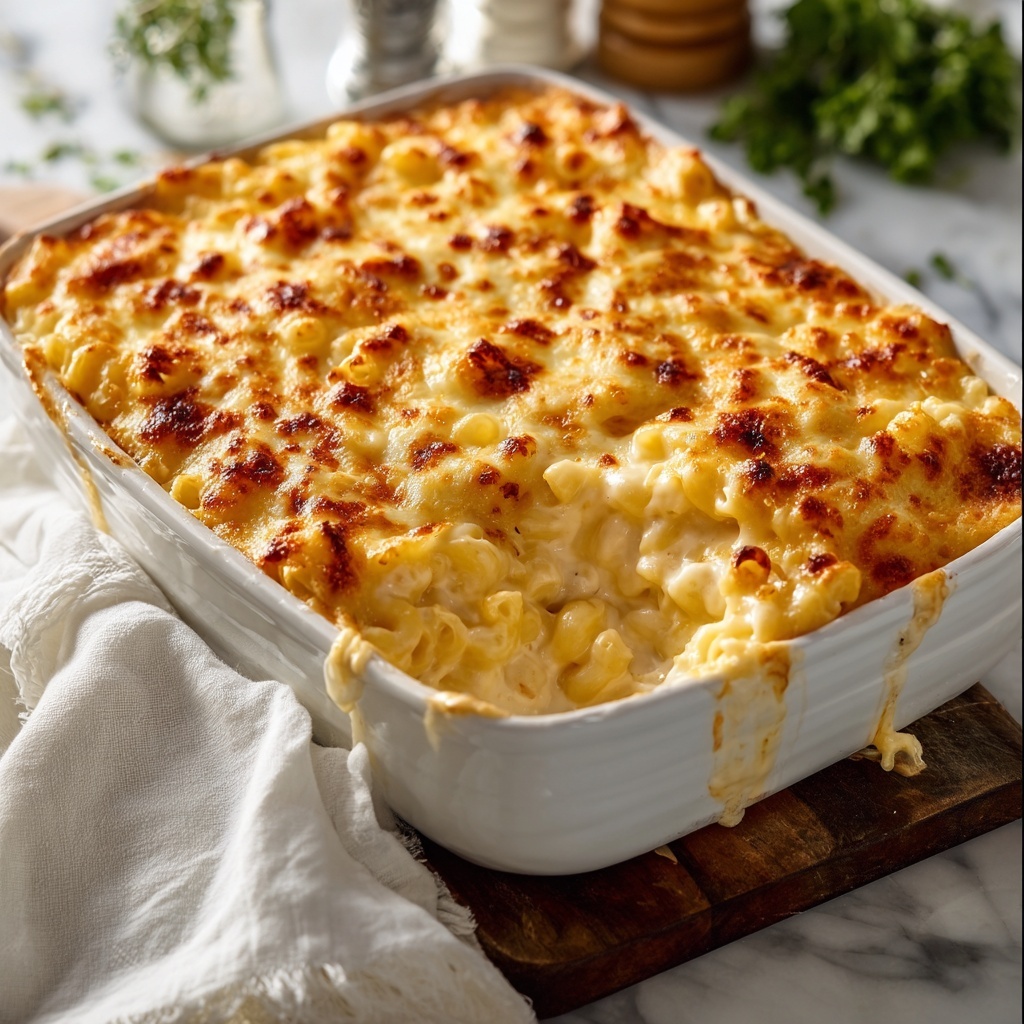 Southern Baked Macaroni and Cheese Soul Food Style Recipe - Recipe Image