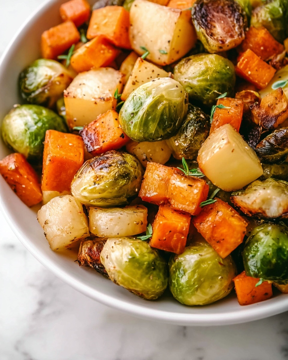 Maple Roasted Vegetables with Apples and Sweet Potatoes Recipe - Recipe Image
