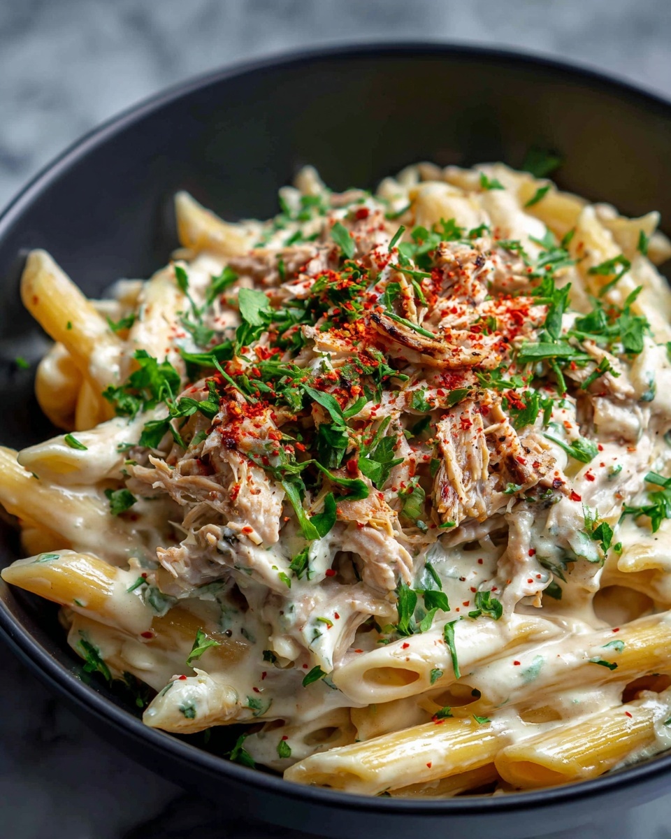 Buffalo Chicken Alfredo Penne Recipe - Recipe Image