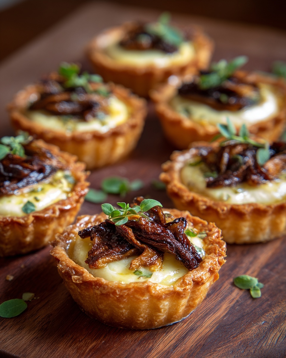 Mini Wild Mushroom and Goat Cheese Pies Recipe - Recipe Image