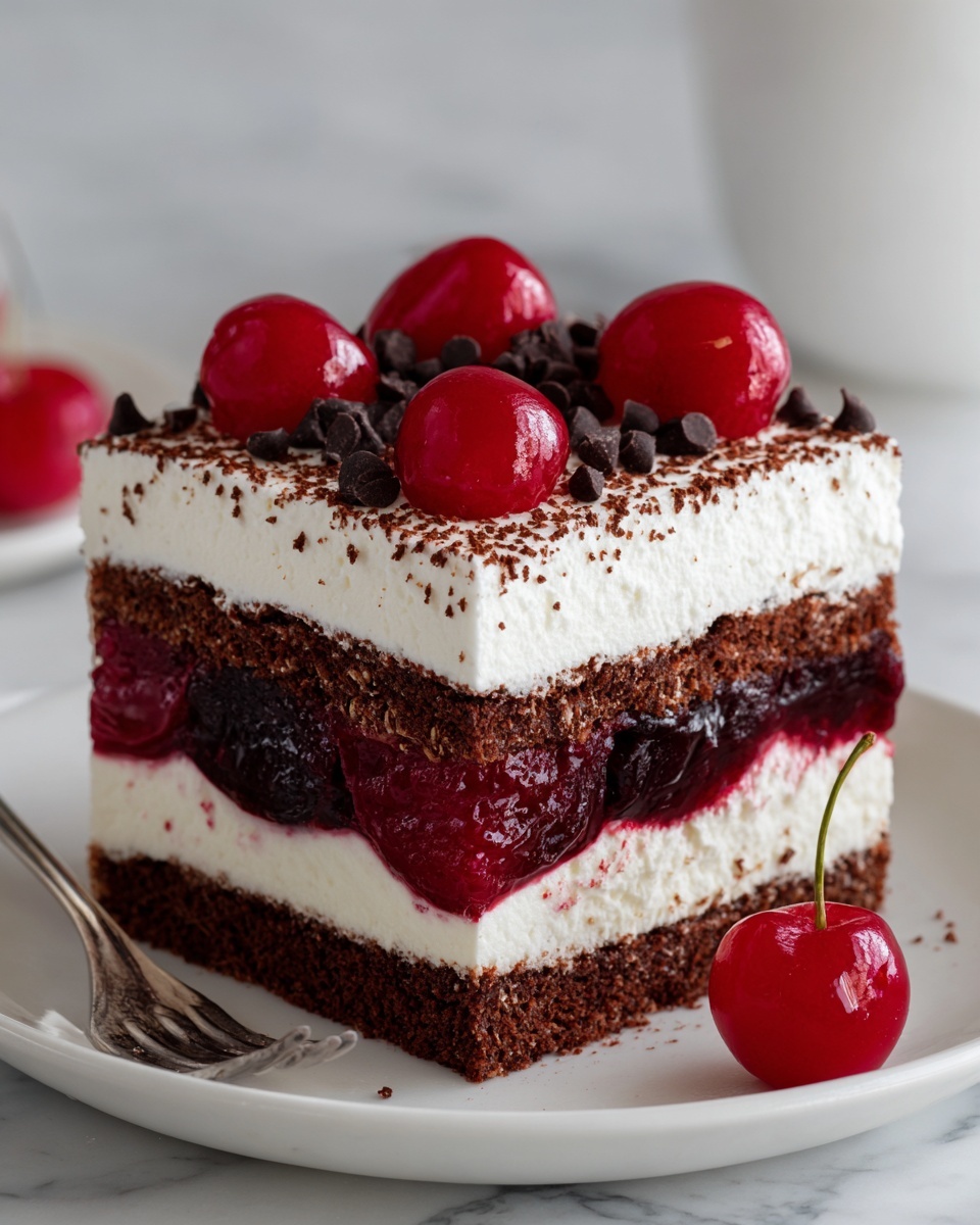 Cherry Chocolate Chip Poke Cake Delight Recipe - Recipe Image