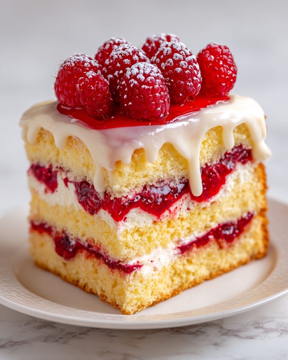 White Chocolate Raspberry Dream Cake Recipe - Recipe Image