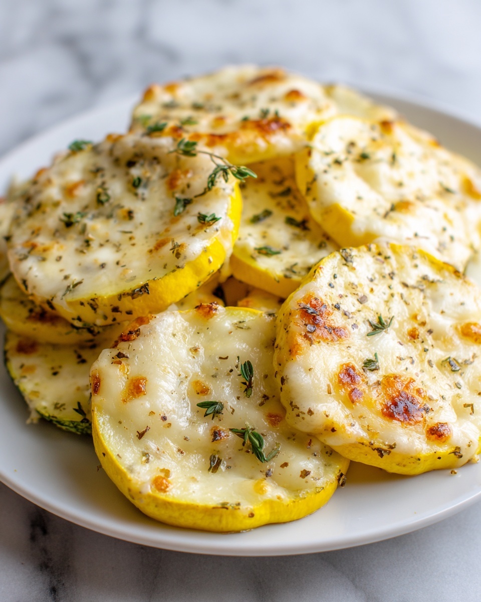 Baked Parmesan Yellow Squash Rounds Recipe - Recipe Image