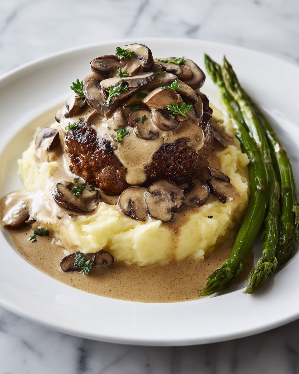 Salisbury Steak with Mushroom Gravy Recipe - Recipe Image