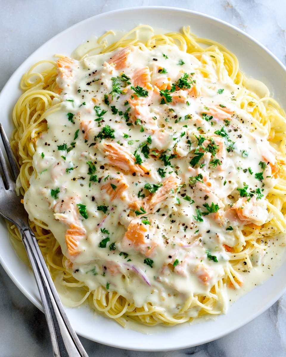 Smoked Salmon Carbonara Recipe - Recipe Image