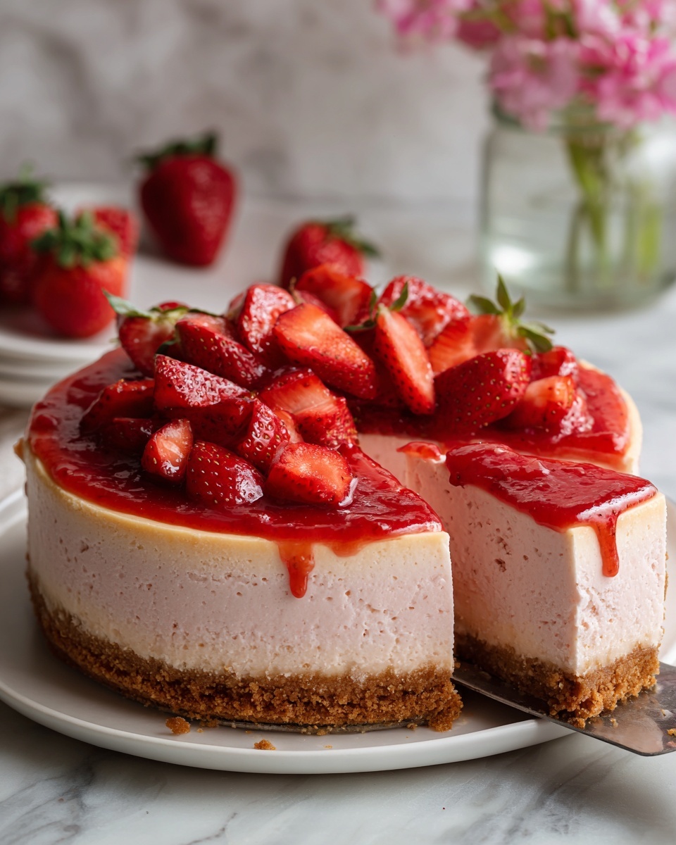 Vegan Strawberry Cheesecake Recipe - Recipe Image