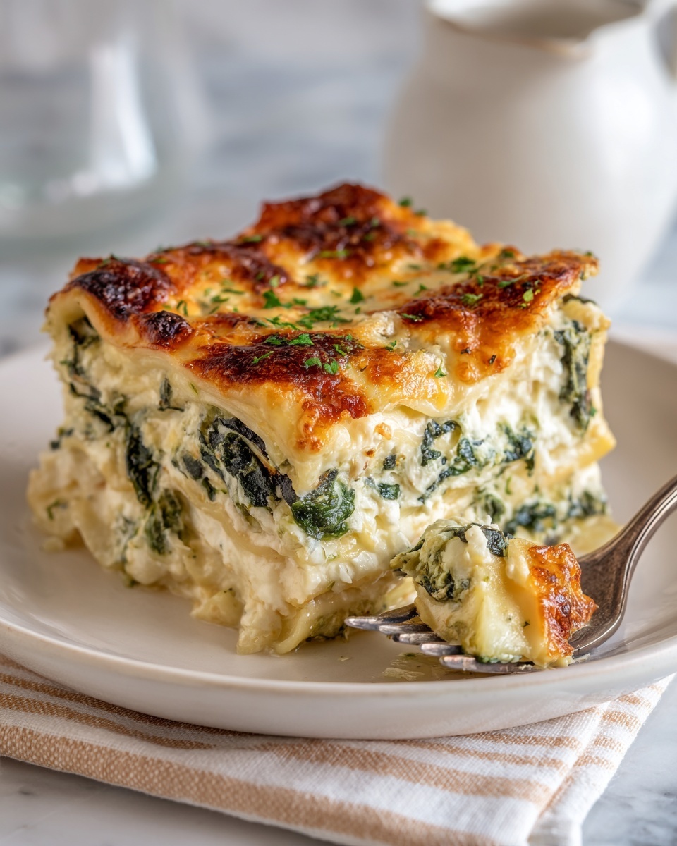 White Cheese Chicken Lasagna Recipe - Recipe Image