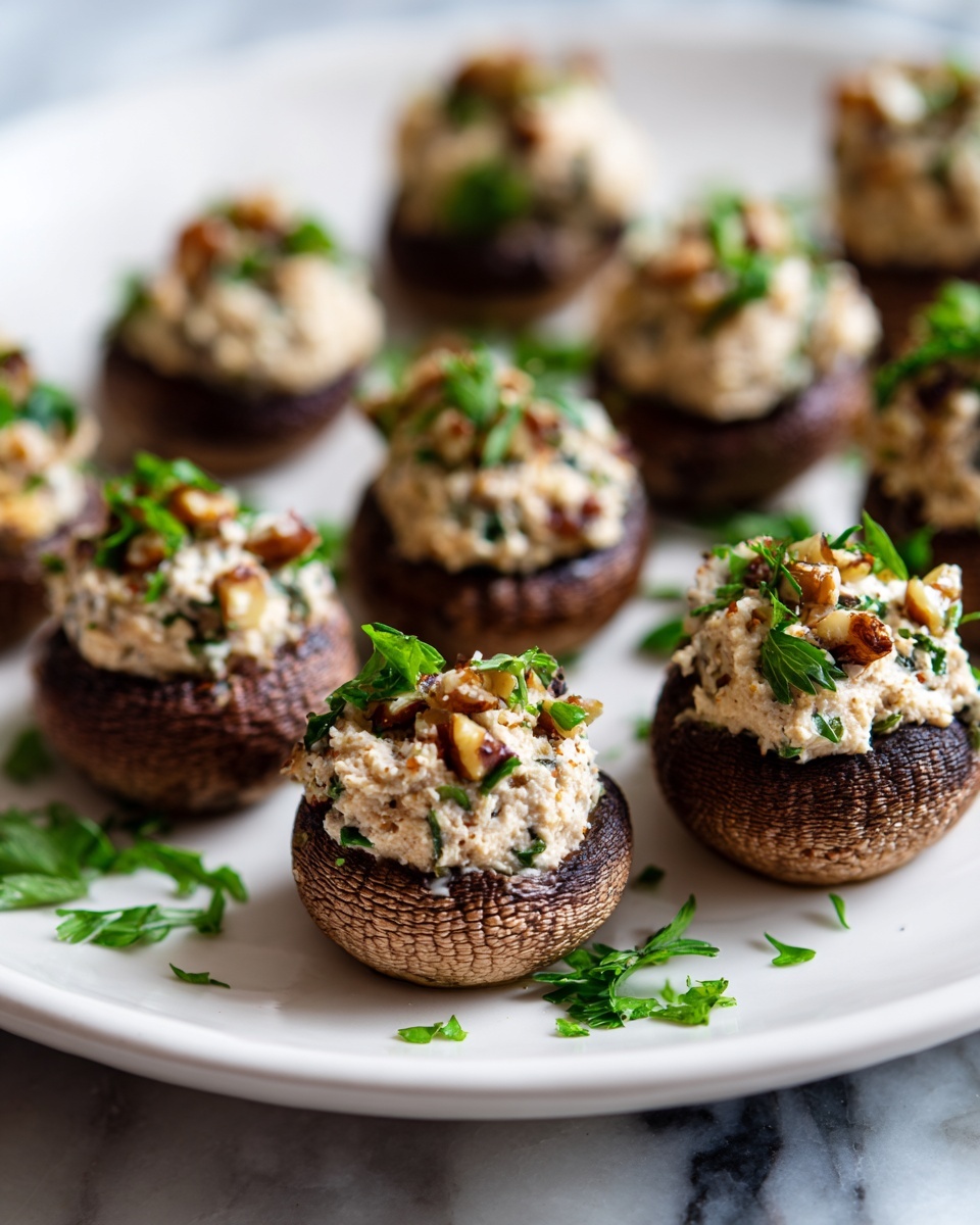 Best Christmas Stuffed Mushrooms Recipe - Recipe Image