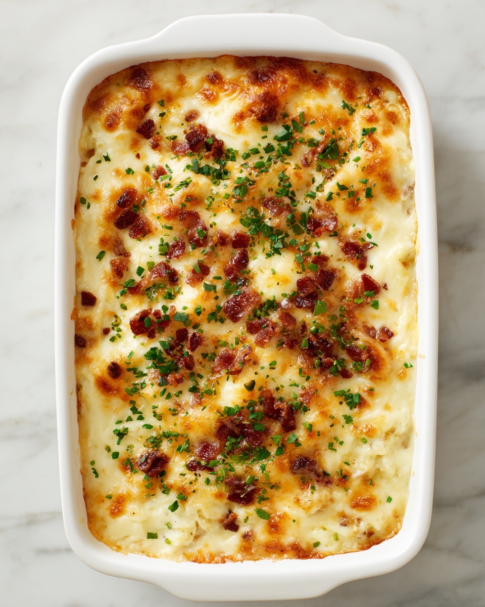 Mashed Potato Casserole with Ground Beef, Bacon, and Cheddar Recipe - Recipe Image