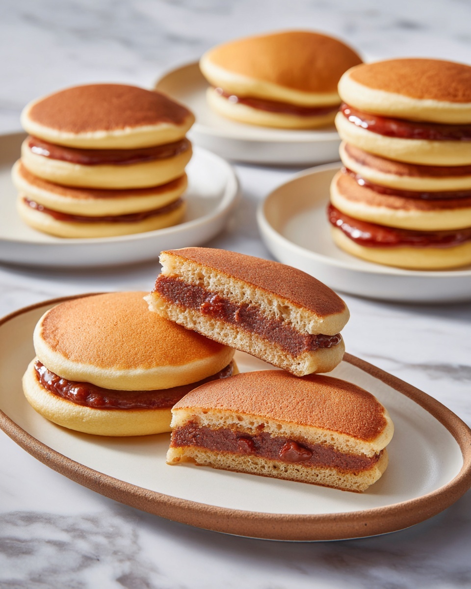 Dorayaki – Japanese Pancakes Filled with Soft Custard Recipe - Recipe Image