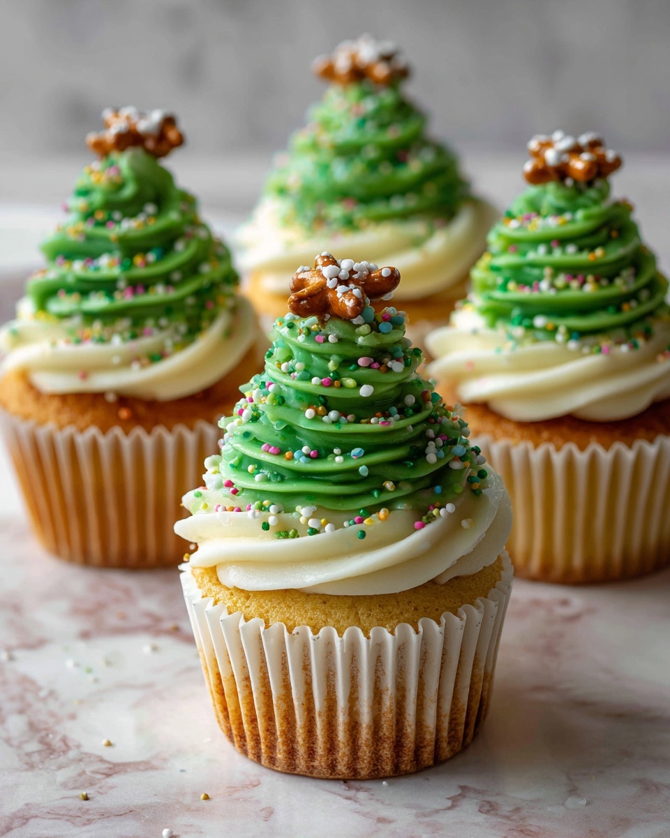 Christmas Tree Cupcakes Recipe - Recipe Image
