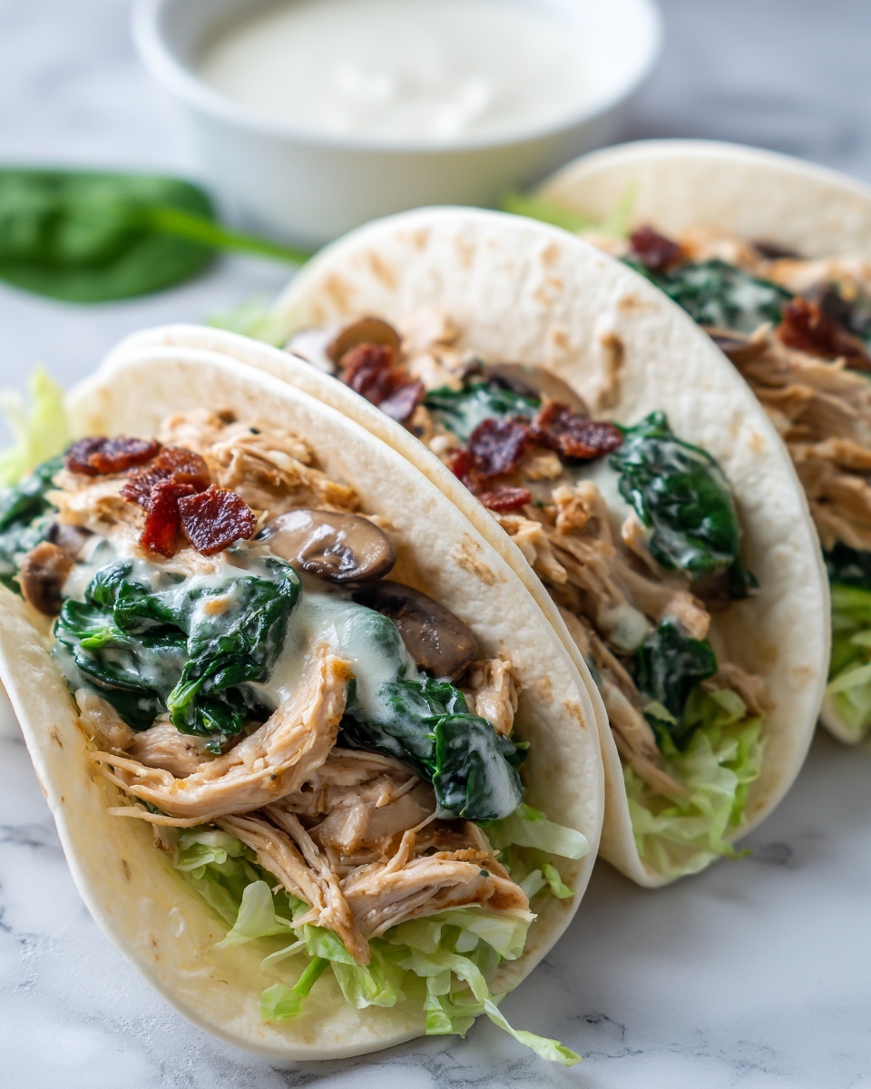 Shredded Chicken Tacos with Creamy Chimichurri Sauce Recipe - Recipe Image