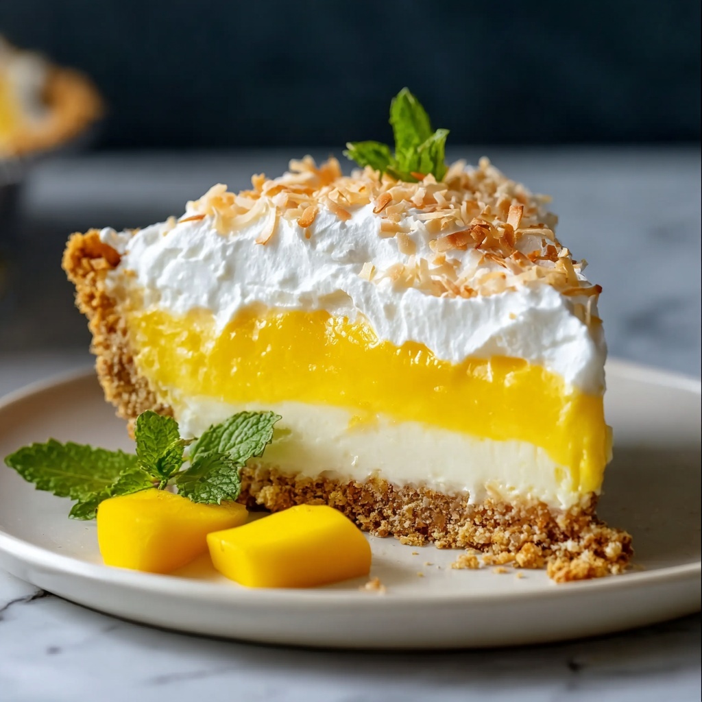 Mango Coconut Cream Pie Recipe - Recipe Image