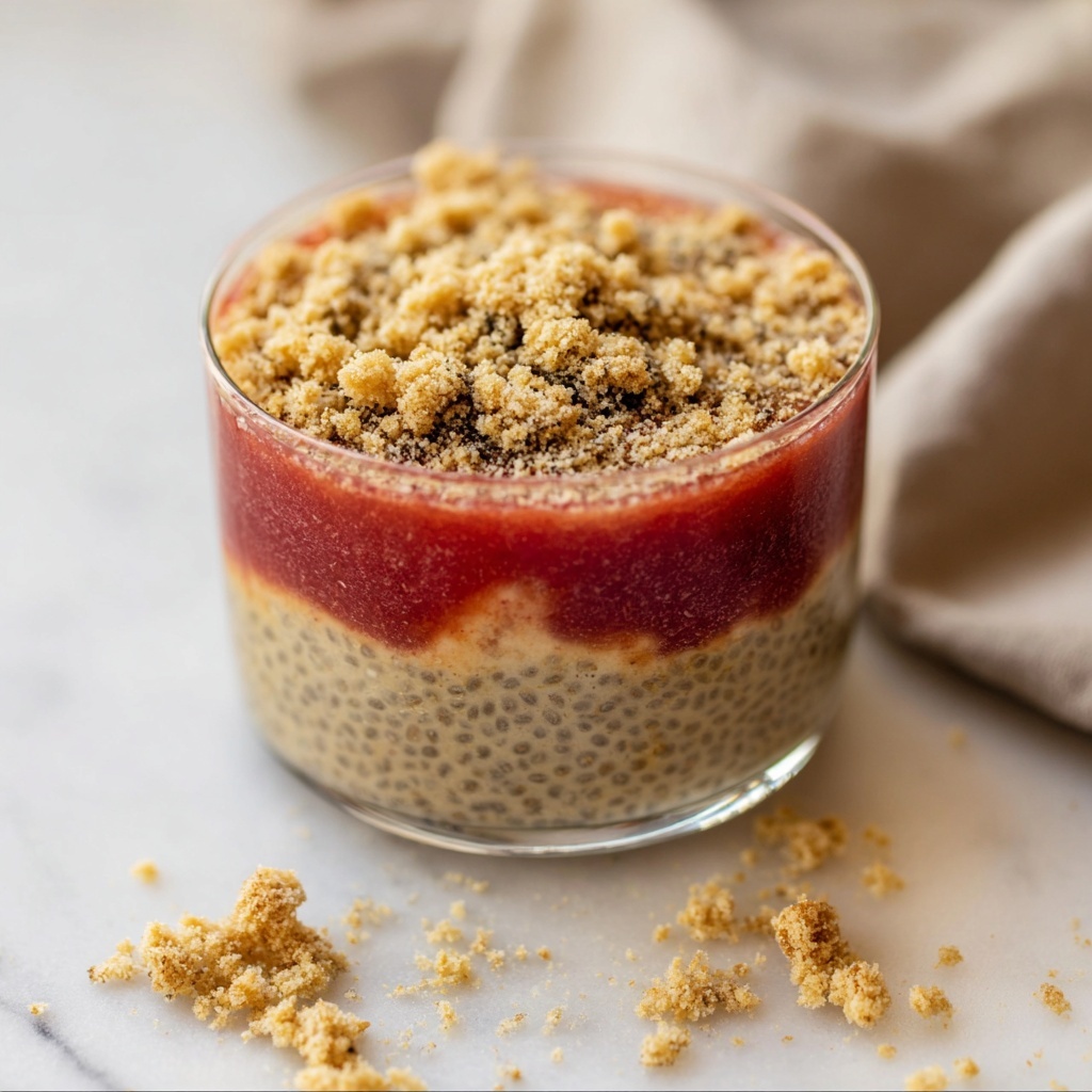 Peach Cobbler Chia Pudding Recipe - Recipe Image