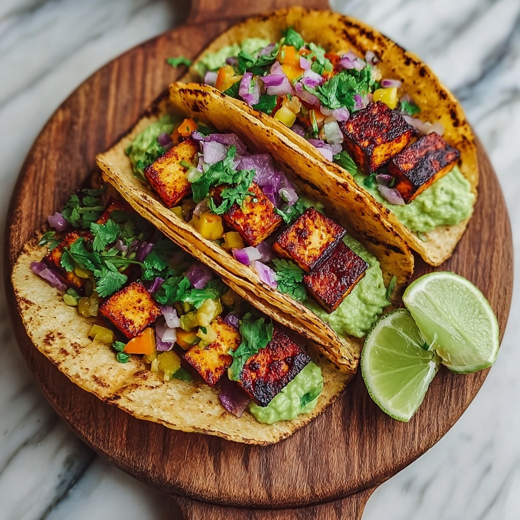 Crispy Vegan Air Fryer Tofu Tacos with Chipotle Lime Magic Recipe - Recipe Image
