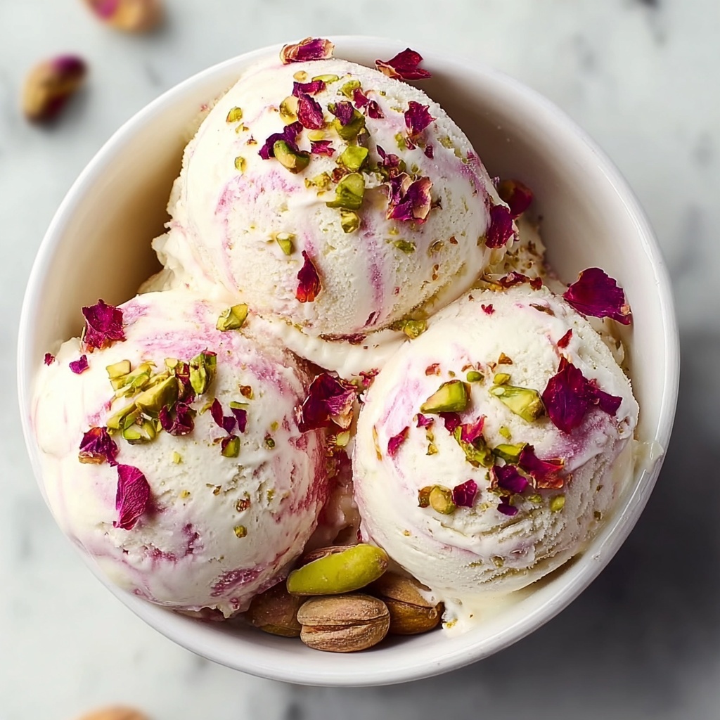 Rose Pistachio Ice Cream Recipe - Recipe Image